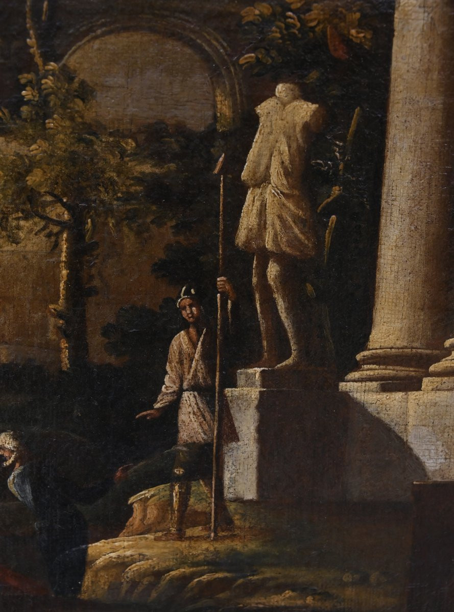 Paire De Tableaux - École Napolitaine - Italie XVIIIe Siècle-photo-2